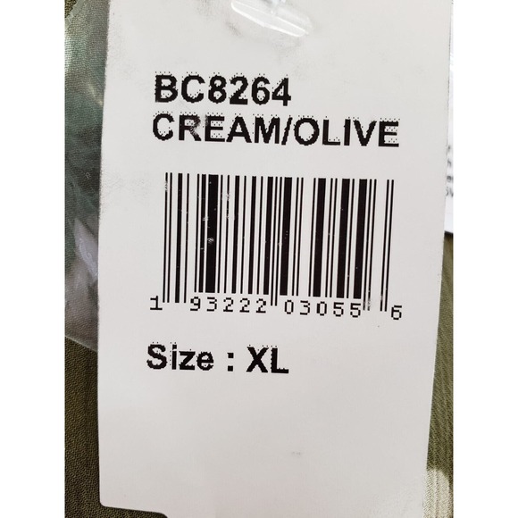 Chriselle Lim Dress Sz XL Green with Cream Polka Dot Asymmetrical Hem Belted NWT - Picture 5 of 8